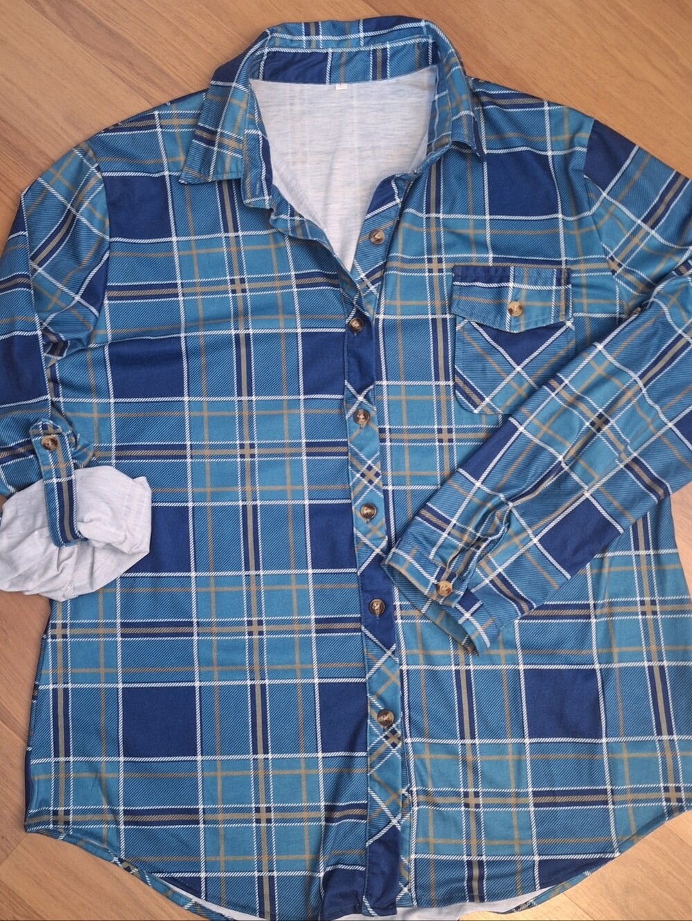 Plaid Button Down Shirt, Long Sleeve